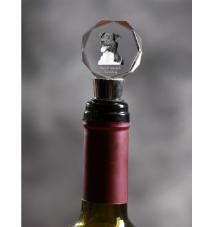Chien de ferme dano-suédois, Dansk-svensk gårdshund - Bouchon de bouteille, bouchon de vin en cristal avec photo, cadeau personnalisé pour barman par la marque Art-Dog