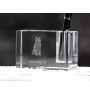 Nebelung Cat - Pen stand, crystal organiser with cat photo, unique desk decoration by Art-Dog brand