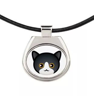 Manx - pendant necklace with graphic on a chain strap by Art-Dog brand