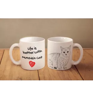 Chat Munchkin - tasse avec un chat, tasse avec une photo, cadeau personnalisé de la marque Art-Dog