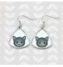 Nebelung - elegant metal earrings as a gift from the Art-Dog brand