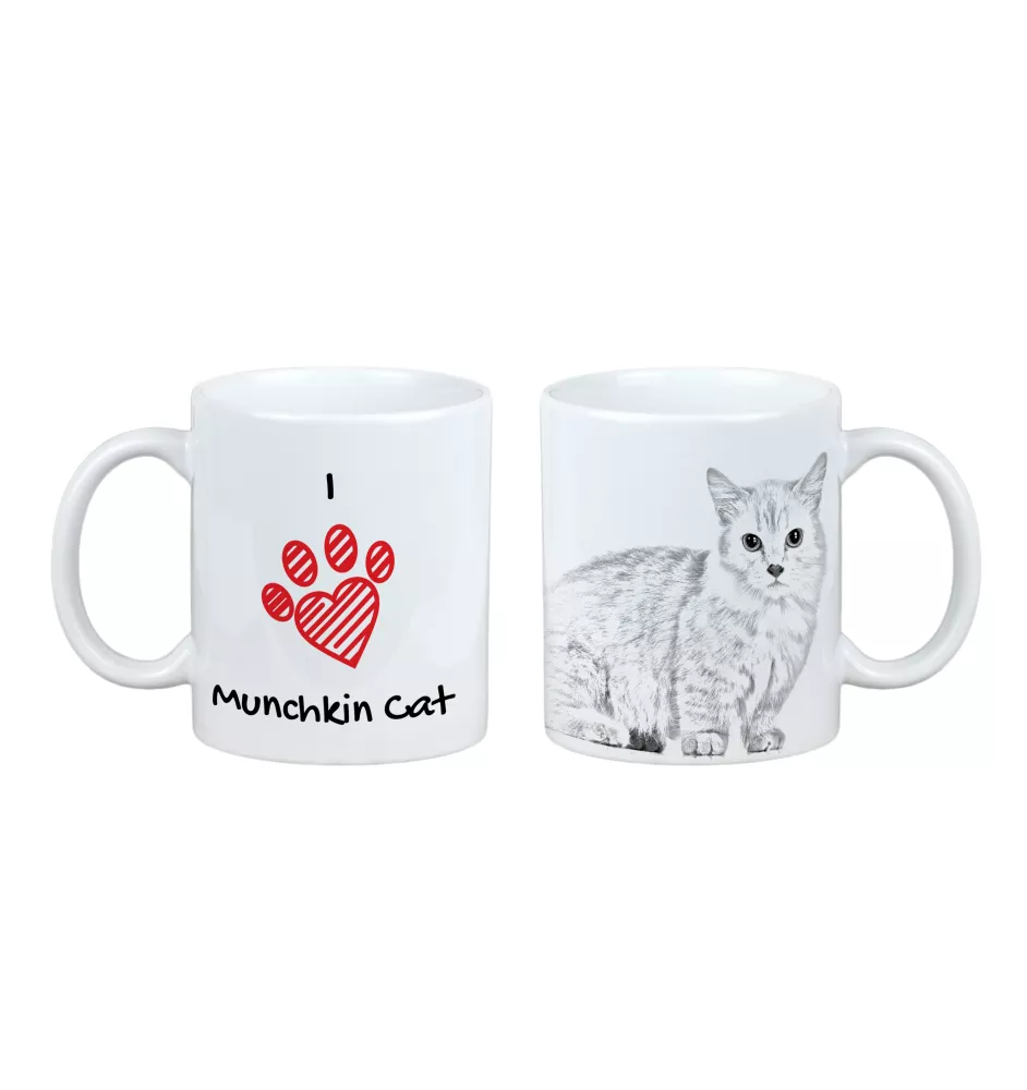 Chat Munchkin - tasse avec un chat, une tasse adorable avec une illustration, un cadeau avec votre photo de la marque Art-Dog
