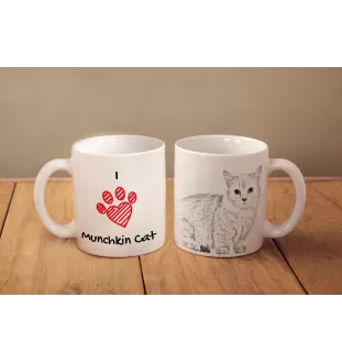 Chat Munchkin - tasse avec un chat, une tasse adorable avec une illustration, un cadeau avec votre photo de la marque Art-Dog