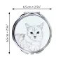 Munchkin Katze - Taschenspiegel mit Katze, personalisierter Taschenspiegel, kompakter Spiegel mit Art-Dog-Logo