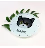 Manx - horloge MDF avec graphisme et logo de la marque Art-Dog