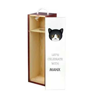 Manx - Weinkiste mit Grafik und Aufschrift der Marke Art-Dog