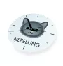 Nebelung - MDF-Uhr mit Grafik und Logo der Marke Art-Dog