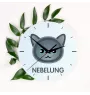 Nebelung - MDF clock with graphics and the Art-Dog brand name