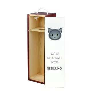 Nebelung - Weinkiste mit Grafik und Aufschrift der Marke Art-Dog