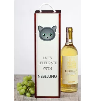 Nebelung - wine box with graphics and the brand name Art-Dog