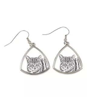 Chat Manx - boucles d'oreilles avec un chat, boucles d'oreilles pendantes avec une image, bijoux personnalisés avec l'impression de la marque Art-Dog
