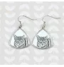 Manx-Katze - Katzenohrringe, hängende Ohrringe mit Bild, personalisierter Schmuck mit dem Aufdruck der Marke Art-Dog