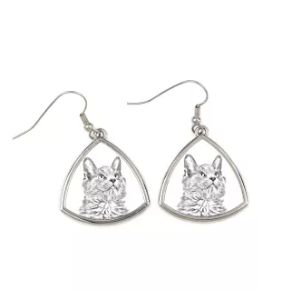 Nebelung Cat - cat earrings, hanging earrings with a picture, personalized jewelry with Art-Dog brand print.