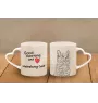 Nebelung Tasse mit Katze, entzückende Tasse mit herzförmigem Henkel, universelles Geschenk der Marke Art-Dog