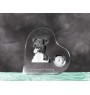Danish-Swedish Farmdog - crystal clock with a dog picture, heart-shaped shelf clock, personalized standing clock by Art-Dog brand