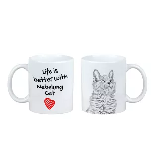 Nebelung - Tasse mit Katze, Tasse mit Bild, personalisiertes Geschenk der Marke Art-Dog