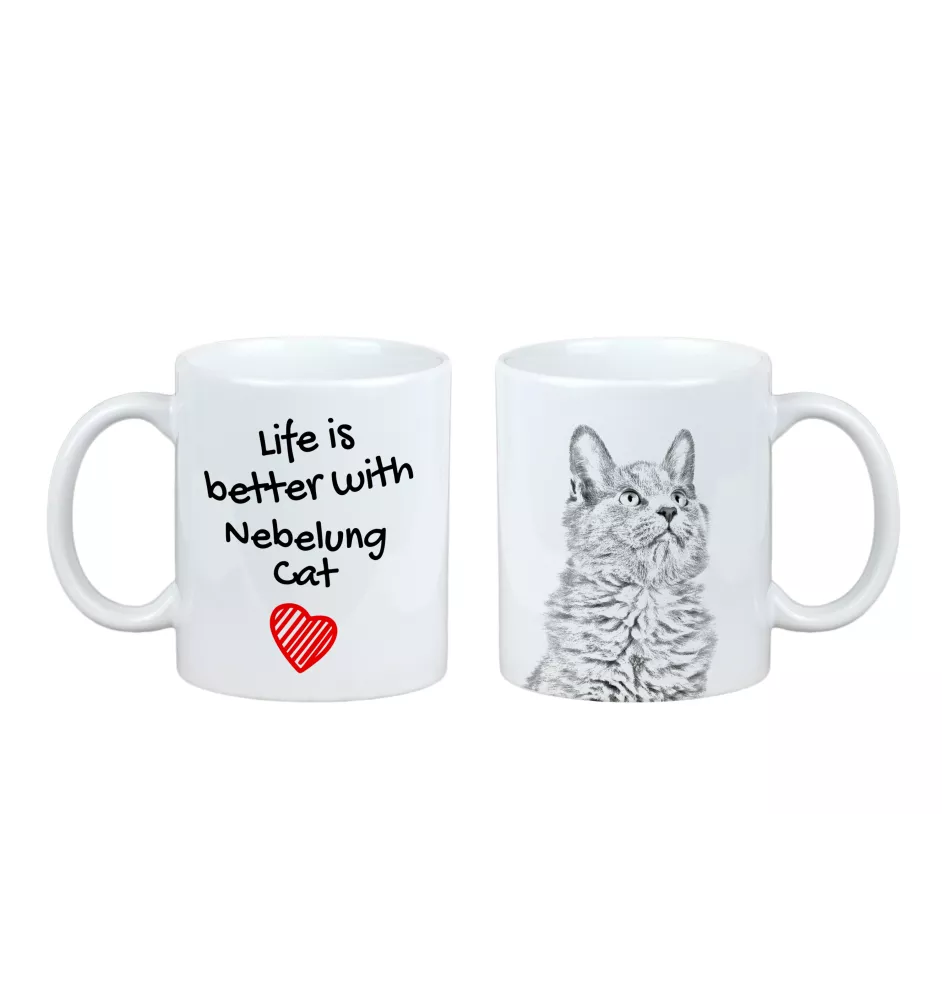 Nebelung kubek z kotem life is better Art-Dog