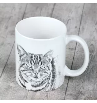 Manx - cup with a cat, cute cup with graphics, a gift with your photo from the Art-Dog brand