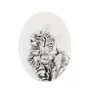Norwegische Waldkatze - Gedenktafel mit einem Foto einer Katze, Grabplatte mit Druck, personalisierte ovale Platte der Marke Art-Dog