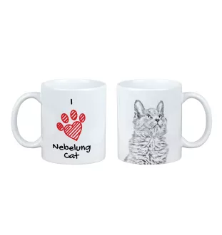 Nebelung - cup with a cat, cute cup with graphics, a gift with your photo from the Art-Dog brand