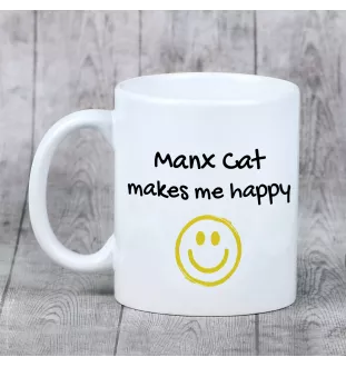 Manx kubek z kotem Makes me happy Art-Dog