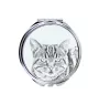 Chat Manx - miroir de poche avec un chat, miroir personnalisé pour sac à main, miroir compact avec impression de la marque Art-Dog