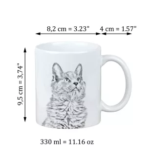 Nebelung - Tasse mit Katze, fröhliche Tasse für Hundefreunde, personalisiertes Geschenk der Marke Art-Dog