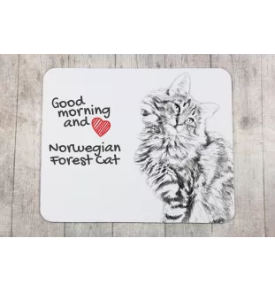 Norweski leśny podkładka pod mysz z kotem Art-Dog