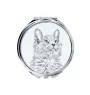 Chat Nebelung - miroir de poche avec un chat, miroir personnalisé pour sac à main, miroir compact avec impression de la marque Art-Dog
