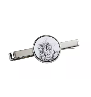 Norwegische Waldkatze - Krawattenklammer mit Katzenmotiv, personalisierter Krawattenclip, einzigartiges Geschenk für Männer von der Marke Art-Dog