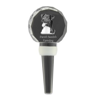 Chien de ferme dano-suédois - Bouchon de bouteille en cristal, bouchon de vin unique avec photo, cadeau personnalisé pour sommelier par la marque Art-Dog