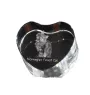 Norwegian Forest Cat - crystal clock with a picture of a cat, heart-shaped shelf clock, personalized standing clock by Art-Dog brand