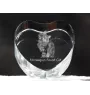 Norwegian Forest Cat - crystal clock with a picture of a cat, heart-shaped shelf clock, personalized standing clock by Art-Dog brand