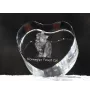 Norwegian Forest Cat - crystal clock with a picture of a cat, heart-shaped shelf clock, personalized standing clock by Art-Dog brand