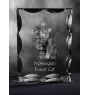 Norwegian Forest Cat - crystal with a cat picture, glass statuette with a picture, unique frame with a picture from Art-Dog brand