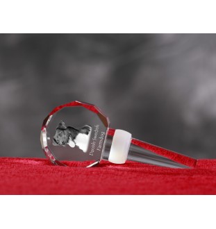 Danish Swedish Farmdog - Crystal bottle stopper, unique wine stopper with photo, personalised gift for sommelier by Art-Dog brand