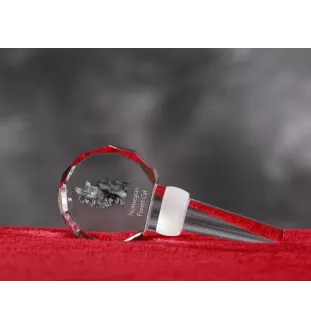 Chat des forêts norvégiennes - Bouchon de bouteille en cristal avec chat, bouchon de vin unique avec photo, cadeau personnalisé pour sommelier par la marque Art-Dog