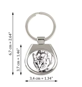 Ocicat - keychain with a cat, keychain with a print, personalized pendant from the Art-Dog brand