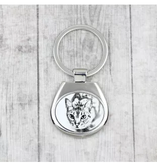 Ocicat - keychain with a cat, keychain with a print, personalized pendant from the Art-Dog brand