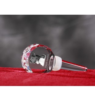 Chien de ferme dano-suédois - Bouchon de bouteille en cristal, bouchon de vin unique avec photo, cadeau personnalisé pour sommelier par la marque Art-Dog