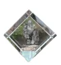 Norwegische Waldkatze - Kristallwürfel mit Katzenbild, Pferdebild im Kristall, sechseckiger Papierclip von der Marke Art-Dog