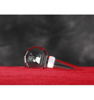 Danish Swedish Farmdog - Crystal bottle stopper, unique wine stopper with photo, personalised gift for sommelier by Art-Dog brand