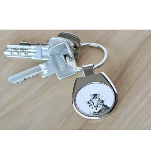 Oriental Cat - keychain with a cat, keychain with a print, personalized pendant from the Art-Dog brand
