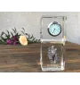 Norwegian Forest Cat - crystal clock with a photo, photo of a cat in crystal, personalized desk clock by Art-Dog brand