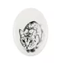 Ocicat - commemorative plaque with a cat photo, tombstone with a print, personalized oval plaque from the Art-Dog brand