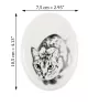 Ocicat - commemorative plaque with a cat photo, tombstone with a print, personalized oval plaque from the Art-Dog brand