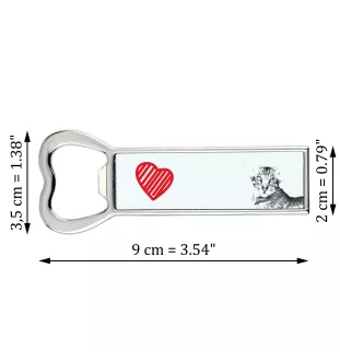 Oriental Cat - bottle opener with a cat, personalized fridge opener, unique gift for men by Art-Dog brand