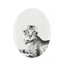 Oriental Cat - commemorative plaque with a cat photo, tombstone with a print, personalized oval plaque from the Art-Dog brand