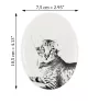 Chat oriental - une plaque commémorative avec une photo de chat, une plaque funéraire avec une impression, une plaque ovale personnalisée de la marque Art-Dog