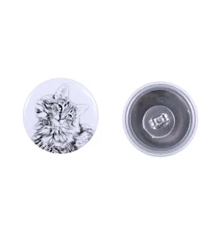 Chat des forêts norvégiennes - boucles d'oreilles avec votre chat bien-aimé, photo personnelle, accessoire parfait pour les amoureux des chats de la marque Art.-Dog